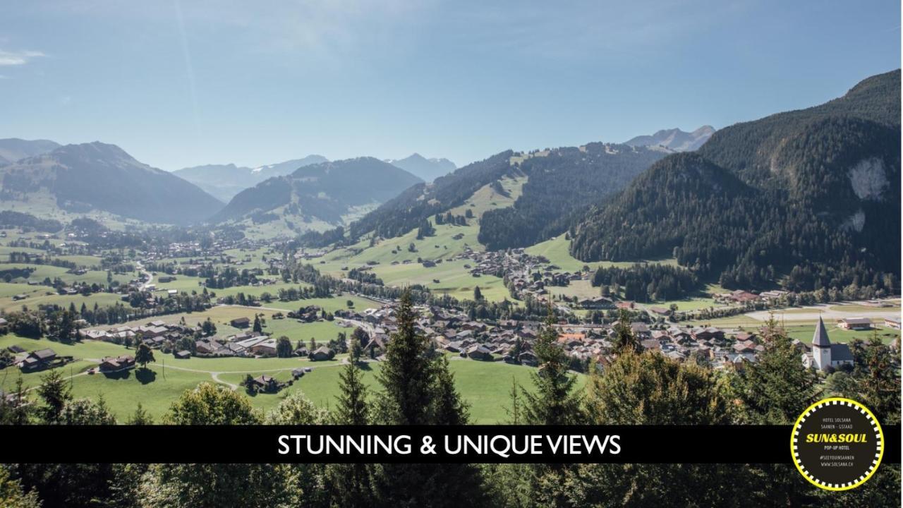The Sun&Soul Panorama Pop-Up Hotel Solsana Saanen Esterno foto